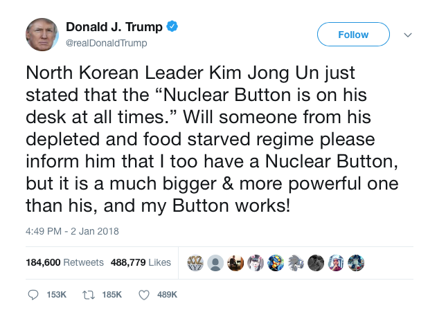 Donald Trump nuclear button